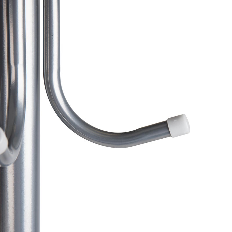 Mind Reader Freestanding Coat Rack, Multi-Hook Organizer for Office or Entryway, Metal, Silver - Image 5